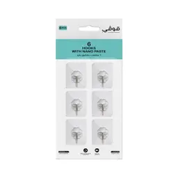 Govyy Wall hooks with nano adhesive technology set of 6